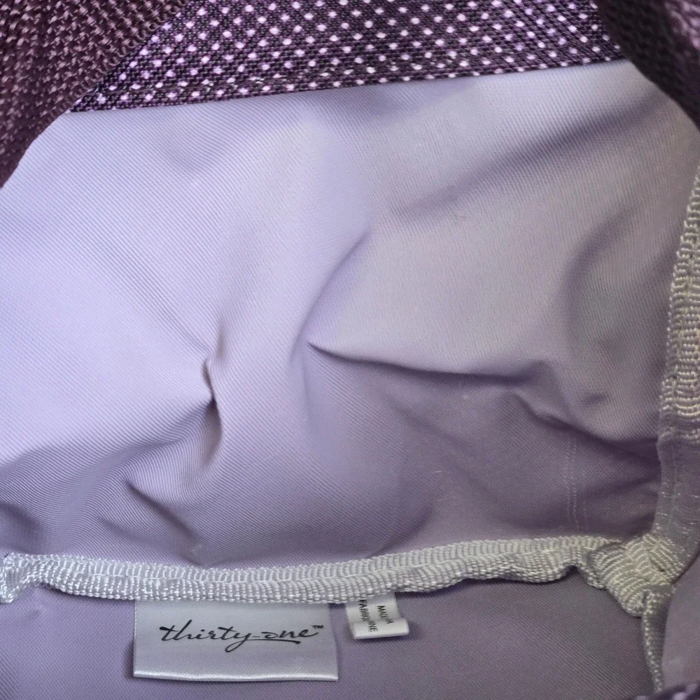 Thirty-One Littles Carry-All Caddy Storage Tote 891A Plum Gingham Pop Mini 6